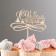 Topper "Happy New Year with monograms", gold, in a bag with a suspension, 11 × 7cm give beautifully