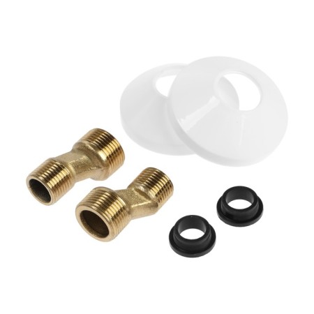 Bath mixer Zein Z3674, single-leaf, without shower set, ABS plastic, white-7