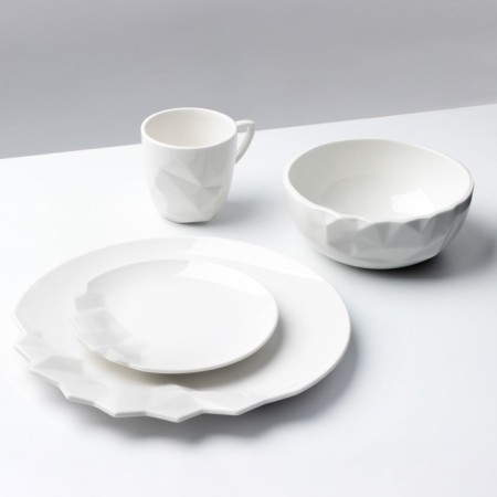 Ceramic Iceberg Ceramic plate, white, 17 cm, white color-7