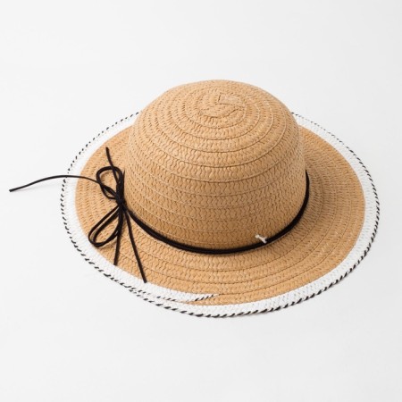 Hat for the girl Minaku "Puppet", size 50, beige color-4