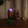 Fountain "Barrels behind the Stone Wall" 20x16 cm (with backlight)