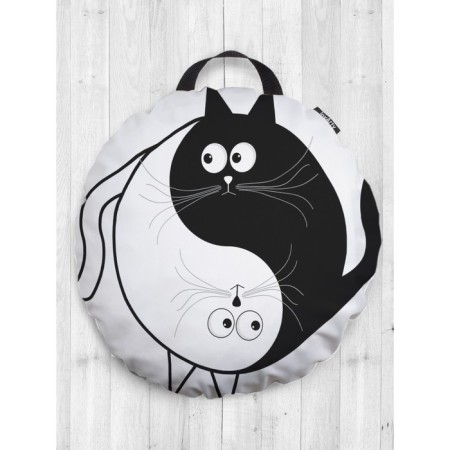 Pillow Siddle "Balance of Cats", decorative, D = 52 cm