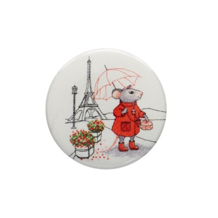Magnetic needle "Mouse in Paris", size 25x3 mm-1