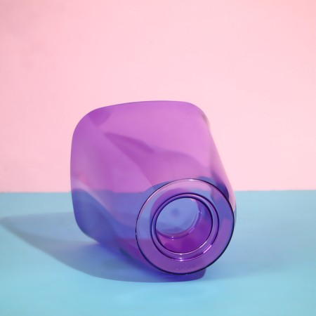 Pot for orchids, 2.5 l, 16.4 × 18.5 cm, plastic, transparent purple-1