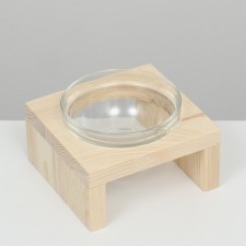 Single stand with a bowl of transparent glass 16 x 14.5 x 6.5 cm 250 ml