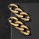 Earrings Metal "Chain" diagonal links, color gold