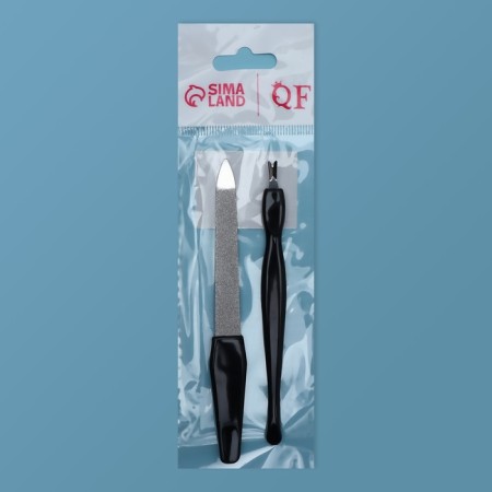Manicure set, 2 objects, black/silver color-3