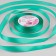 Satin tape, 12 mm × 23 ± 1 m, turquoise color No. 54