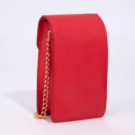 Bag Cross-Bodi with a zipper, red color-1