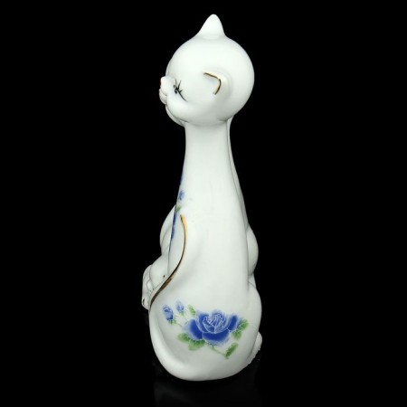 Souvenir ceramics "Two cats with a kitten" 13x8 cm-3