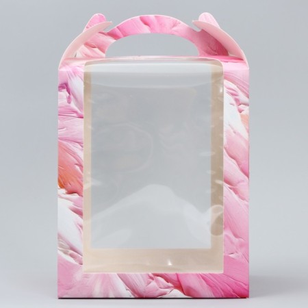 Box for cake, confectionery packaging, "pastel", 15 x 15 x 18 cm-2