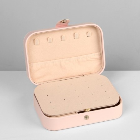 Organizer for storing jewelry "Portable box", 11 × 16 × 5 cm, pink color-5