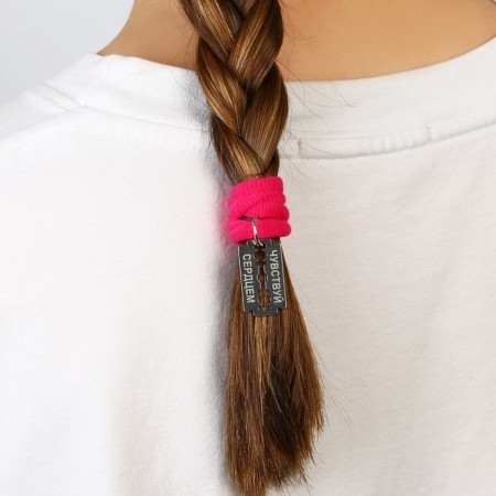 Hair gum "Feel with heart", D = 4 cm-2