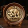 Souvenir plate "Bear with fish", ceramics, gypsum, d = 16 cm