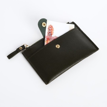 Cardholder with lightning, green color-4