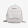 Women's backpack-Mini of artificial leather with lightning, 1 pocket, color gray color