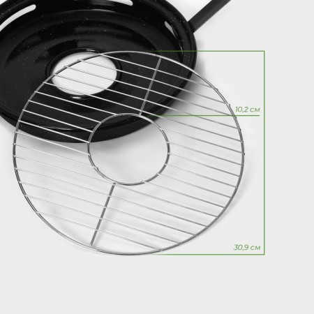 Sleepy-grill Healthy Grill, D = 33 cm, enameled coating, black color-6