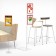 Frame made of impact -resistant plastic with rounded A4 angles, without tread, white color