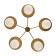 Suspended lamp 60W, 5kHe27, 42x75 cm, brass