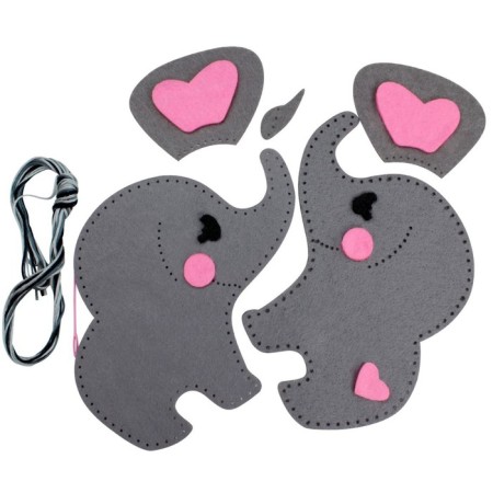 Set for creativity: soft toy from felt "elephant"-2