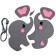 Set for creativity: soft toy from felt "elephant"