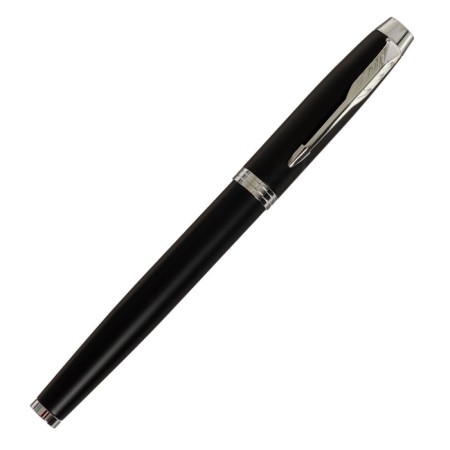 Gift feathers in the leatherette case, black body with silver-1