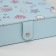 The casket to the leatherette for decorations with the mirror "Panda and shells" Blue 15x21.5x5.5 cm