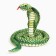 Soft toy "Cobra", 30 cm/200 cm, green color