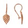 Earrings "leaf" Small, pink gilding