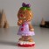 Polystone souvenir "Gingerbread cookie in a lilac dress, with a bow" 5.5x6.5x15 cm