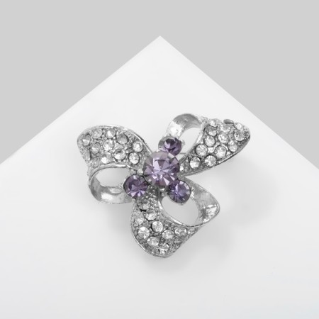Board "Balt" with stone, white-lilac color in silver