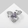 Board "Balt" with stone, white-lilac color in silver