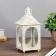 Summary metal, glass for 1 candle "flashlight with oval windows" white 23.5x10.2x11.7 cm