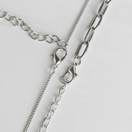 Piece "Chain" letter R, color silver, 56 cm-2