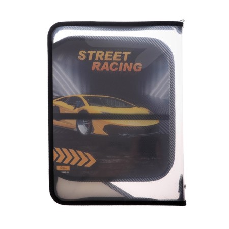 Labor folder A4, 325 x 230 x 25 mm, lightning around, hinged bar, plastic, PTR-1, calligrata "car"-3