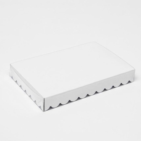 Box for cookies with PVC lid "peas", craft, 22 x 15 x 3 cm-1