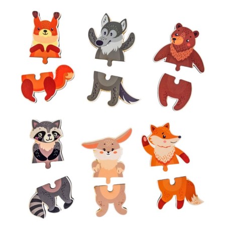 Puzzles "who lives in the forest" 12 email.-3