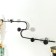 Decorative metal hooks "smooth line with dots" black 11.5x40 cm