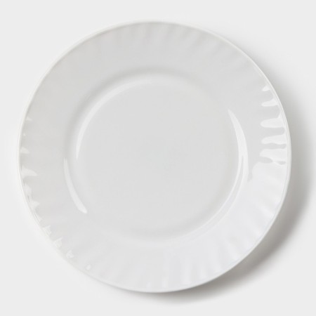 Dessert plate Avvir "Regal", d = 20 cm, glass ceramic, white color