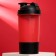 Sports shaker “sin”, red-black, with a bowl for protein 500 ml