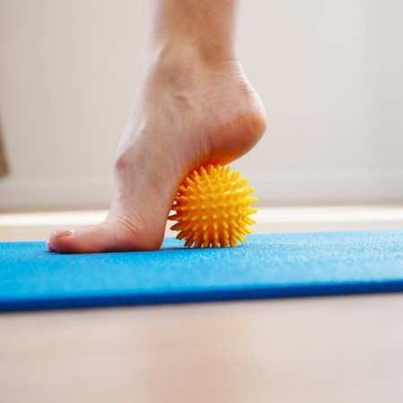 Hedgehog massage, d = 7.5 cm, 55 g, yellow color-8