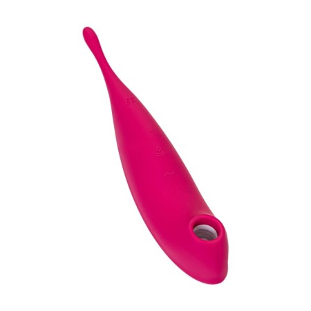 Vacuum-wave contactless stimulator of the Satiffyer Twirling Pro clitoris, silicone, red color-11