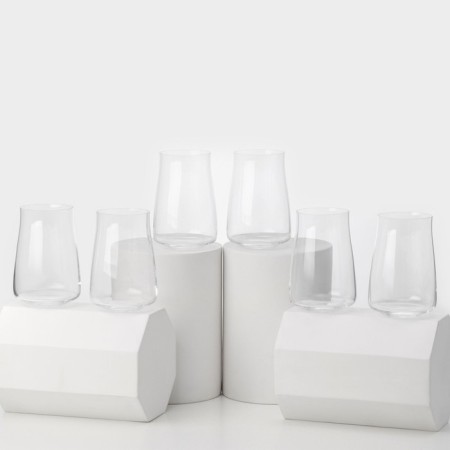 A set of glass glasses Alex, 400 ml, 6 pcs