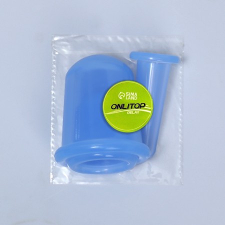 A set of vacuum cans for massage, silicone, D 7/5.5/3.9/1.6 cm, 4 pcs, color blue-3