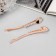Invisible hair "Heidi" (set 2 pcs) heart, 6 cm, pink gold