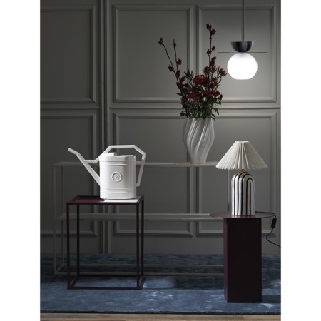Coffee mayen table, 450 × 450 × 550 mm, white / plum color