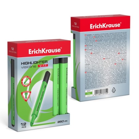 Marker Text Moistener Erichkrause Visioline V-17, 0.6-4.5 mm, water-based ink, green-2