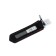 Keychain for keys with phone number, pu skin, black