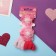 Hair elastic band "Lace" (set 8 pcs) voluminous flower mix, pink