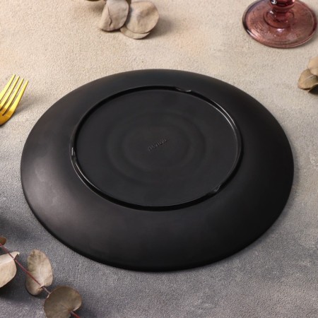 Plastic plate "Black East", d = 25.5 cm, black color-2